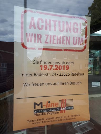 M-line Sonnenschutz & Ambiente — Kundenfoto